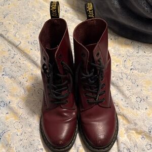 Dr. Martens Cherry Red Combat Boots